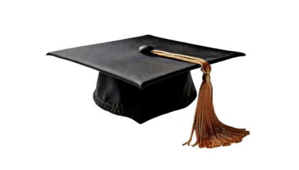 png graduation cap with gold tassel : generative ai