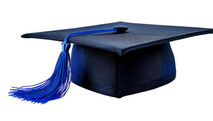 png graduation cap with blue tassel : generative ai