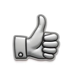 thumb up sign isolated on white