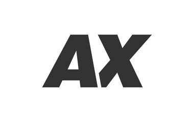 AX Techno Editable Font Logo For Corporate Branding. Bold, Futuristic Design With Unique Typographic Ideas. Minimal Custom Type And Dynamic Letter