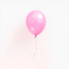 pink balloon isolated on white background