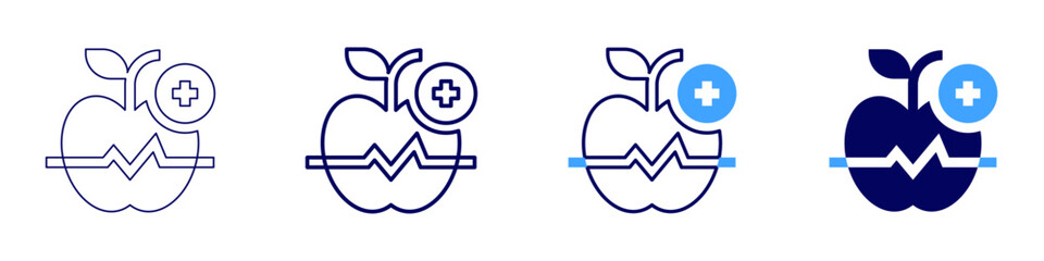 Fototapeta premium Wellness icon in 4 different styles. Thin Line, Line, Bold, and Bold Line. Duotone style. Editable stroke