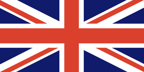 The British national flag. Flag icon of Great Britain