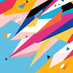 Obraz premium Abstract geometric shapes colorful background