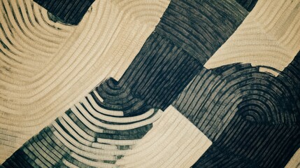 Aerial view of farmland with neatly plowed fields forming geometric patterns