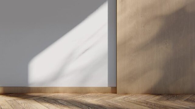 empty interior room shadow wall space background mock up architecture sunlight. empty home modern window light floor design apartment white house indoor. blank minimal concept backdrop bright clean.
