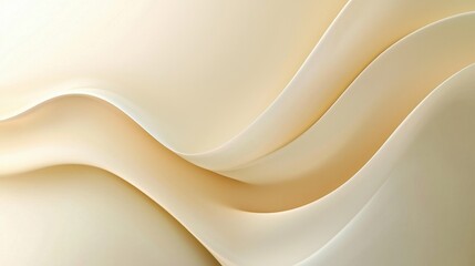 Soft Cream Waves with Smooth Flowing Design for Abstract Background