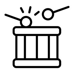 Brazilian Drummer Vector Line Icon Design