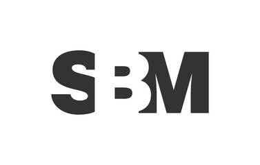 SBM logo design. Initial letter S B M bold font style for tech startups, consulting, corporate branding. Creative company name, headlines typography identity, trendy logotype.