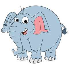 Obraz premium Elephant animal smiling vector illustration