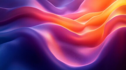 Obraz premium Abstract flowing waves of vibrant colors in futuristic 3D art. Generative AI
