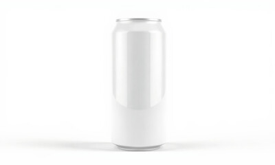 blank white aluminum can mockup suitable for beverage branding and design. Ideal for showcasing labels and graphics in clean, minimalist style