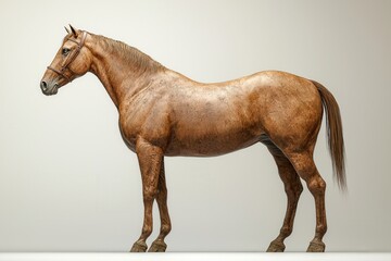 Fototapeta premium Stunning Digital Realistic Horse Portrait Artwork for Editorial or Commercial Use