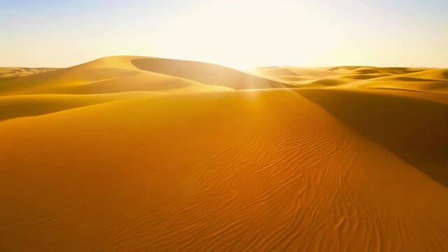 Golden Sand Dunes Under the Blazing Sun - made with Generative AI