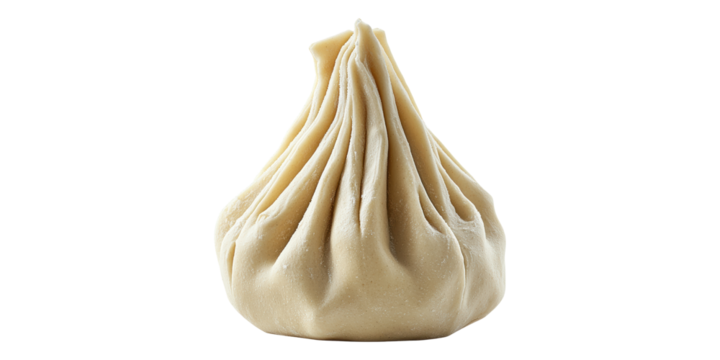 Dumpling dough close-up isolated on transparent background
