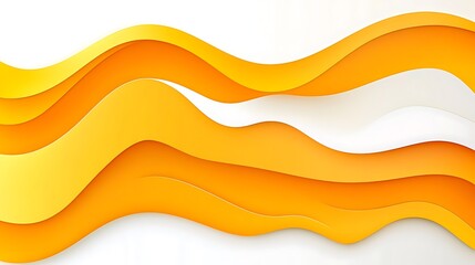 Abstract orange and white wavy design background