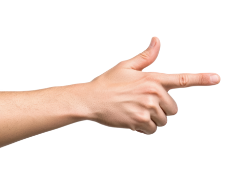 Closeup of hand pointing, a detailed depiction of human interaction and nonverbal communication