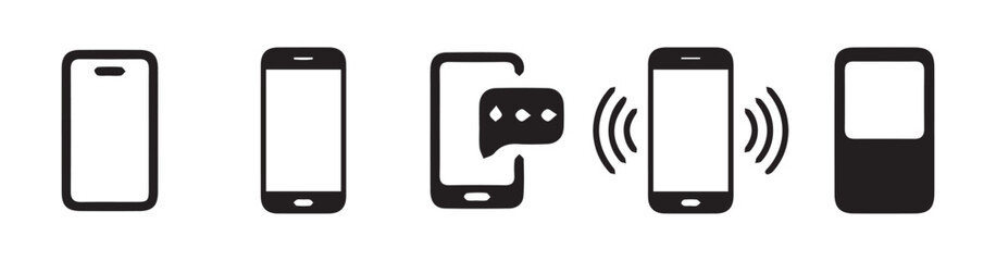 Phone call icon set, Telephone call sign, web icon, Contact us. Ringing phone simple icon set. Stock - Vector illustration eps 10