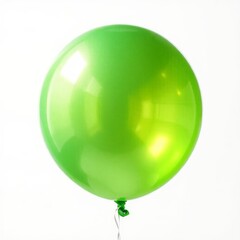 green balloon isolated on white background