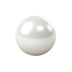 Loose white pearl on a white background transparent png