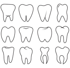 Print Tooth Icon  Vector illustration.  1176