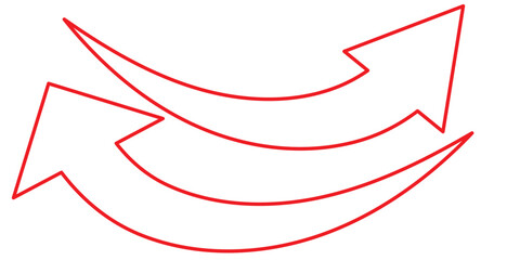 Red arrow Right vector Direction isolated on a white background. Simple red arrow	