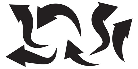 Red large forward or left pointing solid long arrow icon sketched as vector symbol	