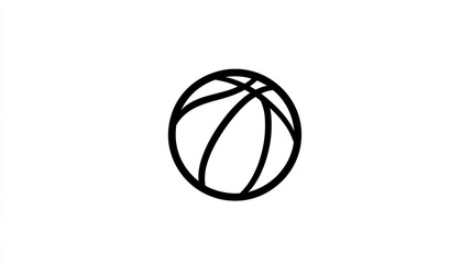 Basketball court icon, simple design, white background, sport