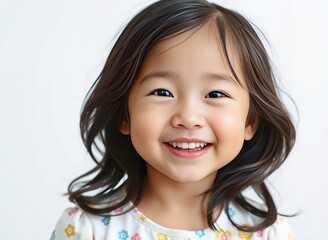 an image of a little girl smiling with a toothbrush in her hand.