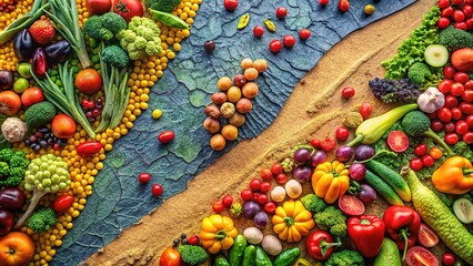 Naklejka premium A visual guide to Virginia's food scene. Explore, savor, discover.