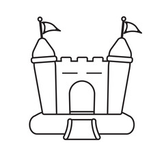 bounce house logo icon design vector flat isolated modern illustration