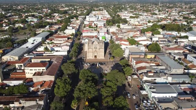 Igreja central de C&aacute;ceres, Mato Grosso, Brasil