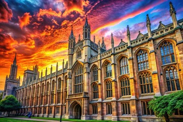 Fototapeta premium AI-generated, realistic image of the King's College London Maughan Library facade.