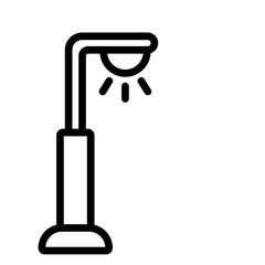 Street Lamp Vector Line Icon Design