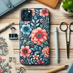 Floral Phone Case Create a protective phone case with a vibrant