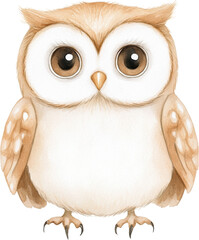 Obraz premium Adorable Watercolor Owl Illustration Perfect for Children s Books and Cute Designs