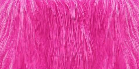 Fototapeta premium Vibrant Pink Fur Texture Soft Fluffy Faux Fur Background Plush Pink Shag Carpet High Resolution