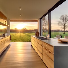 The Perfect Blend of Comfort and Sophistication in a Spacious Kitchen
