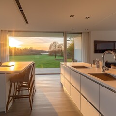 The Perfect Blend of Comfort and Sophistication in a Spacious Kitchen