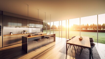 The Perfect Blend of Comfort and Sophistication in a Spacious Kitchen