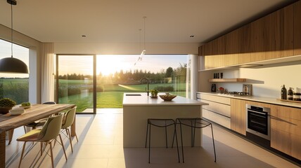 The Perfect Blend of Comfort and Sophistication in a Spacious Kitchen