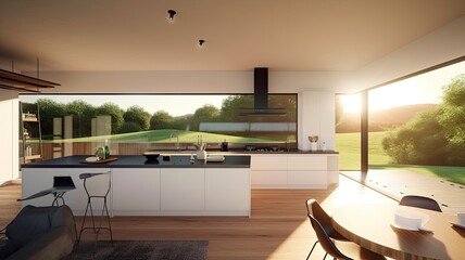 The Perfect Blend of Comfort and Sophistication in a Spacious Kitchen