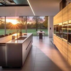The Perfect Blend of Comfort and Sophistication in a Spacious Kitchen