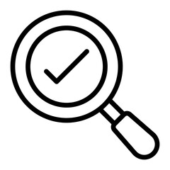 Magnifying Glass Vector Line Icon Design