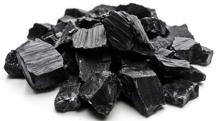 Obraz premium Pieces of Black Obsidian Rock.