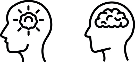 Thoughtful and Insightful Mind Icon for Intelligence, Creativity, and Mental Awareness
