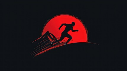 A professional endurance sports brand logo, symbolizing resilience and the spirit of overcoming challenges.