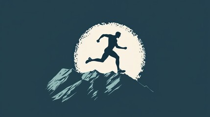 A professional endurance sports brand logo, symbolizing resilience and the spirit of overcoming challenges.