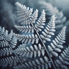 Frosted Fern A fern covered in delicate frost crystals each one