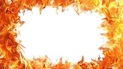 A square fire frame, isolated on a white background.